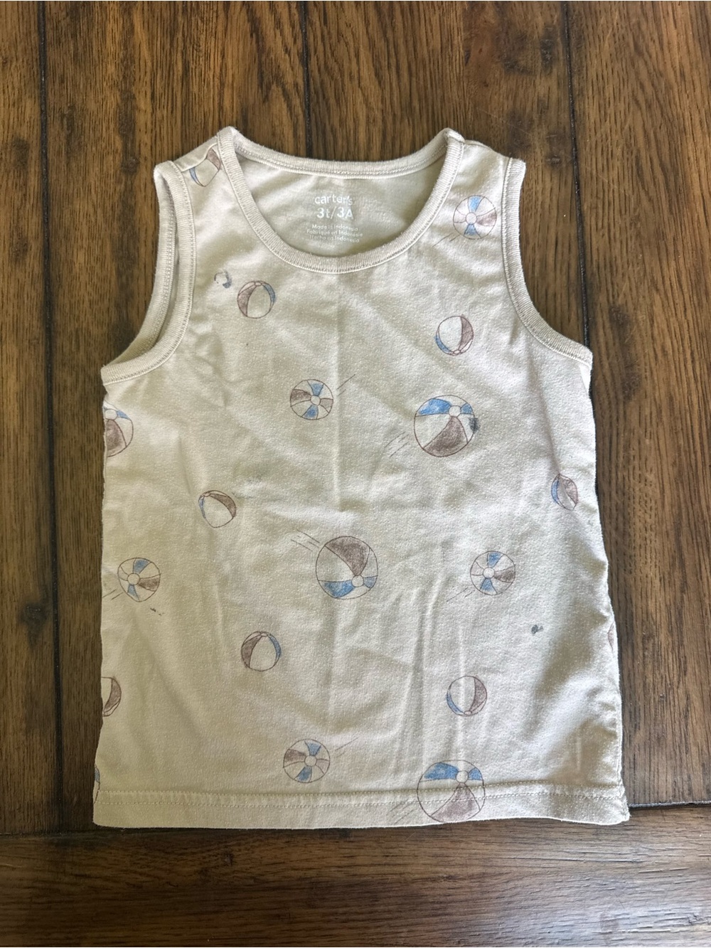 Summertime Tank Top with Beach Ball Print